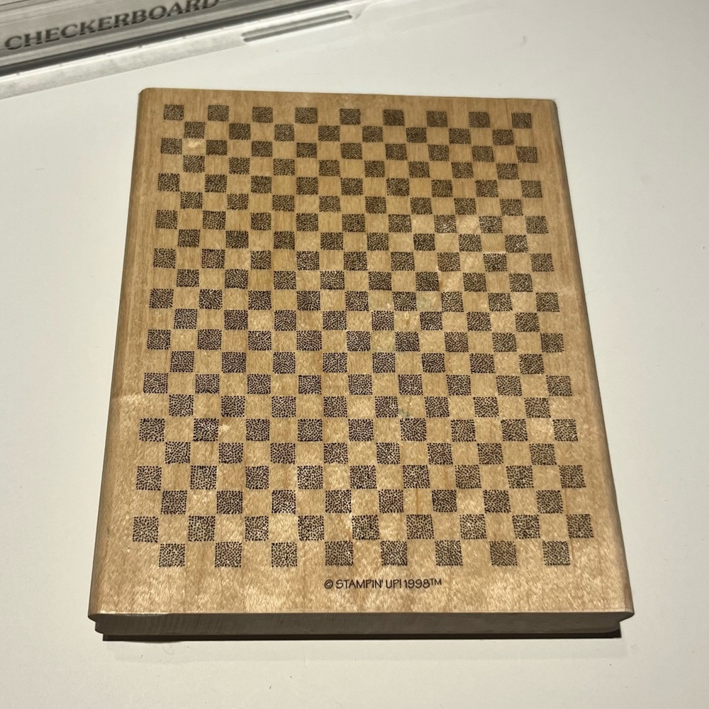 Vintage 1998 Stampin Up Checkerboard Large Background Stamp